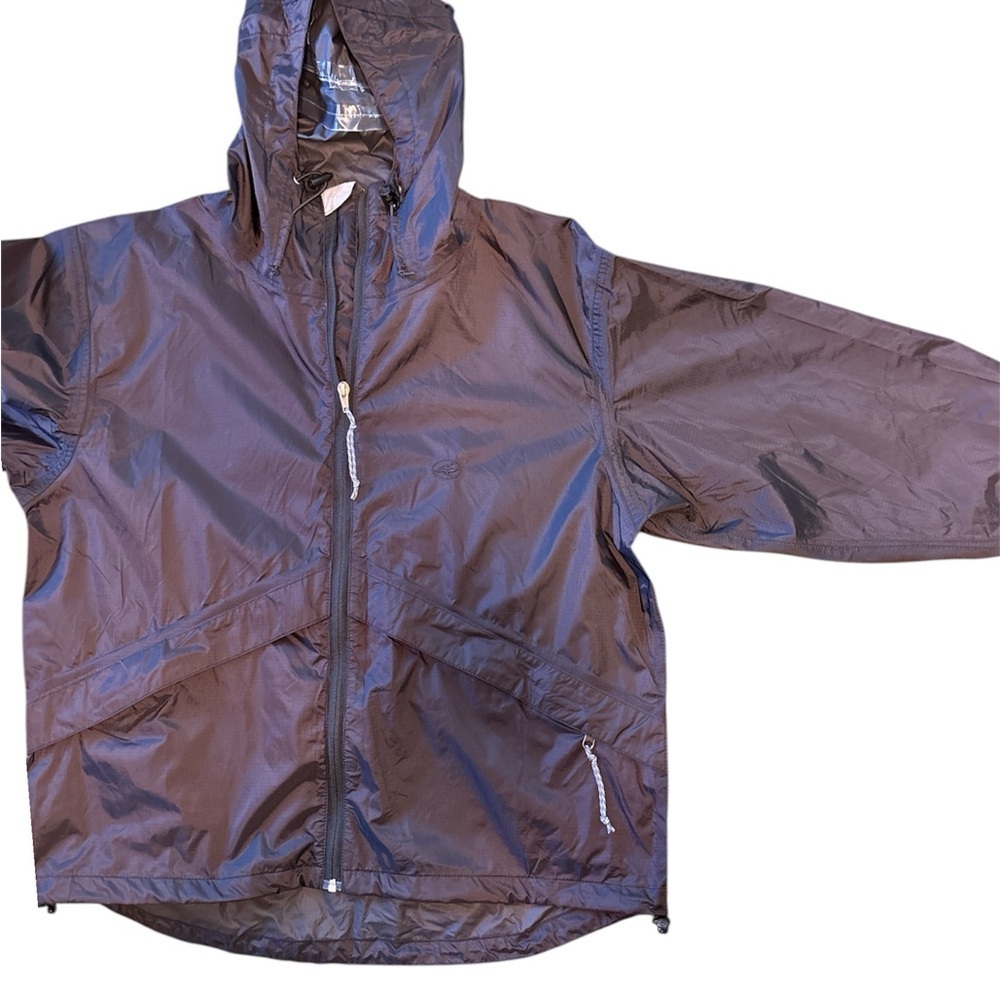 Redhead Rain Wind Jacket Nylon Hooded Zipper Pockets Men’s Small Black